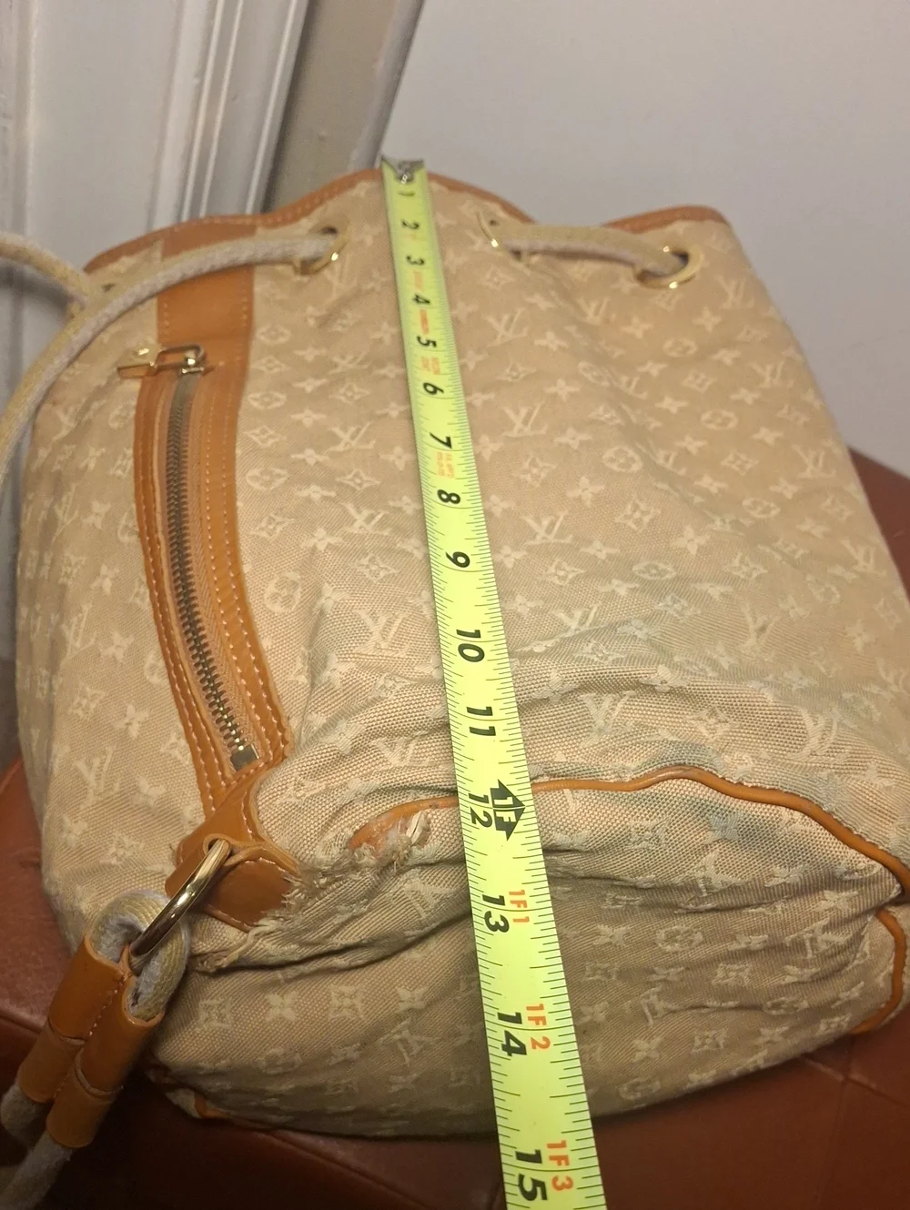 Louis Vuitton Beige Monogram Jacquard Drawstring Bucket Bag